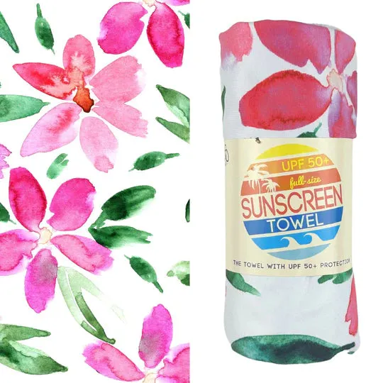 Full Size UPF 50  Sunscreen Beach Towels