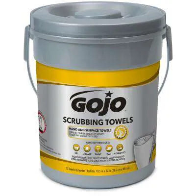 GOJO® Scrubbing Towels 72 Count Bucket 6 PACK | 6396-06