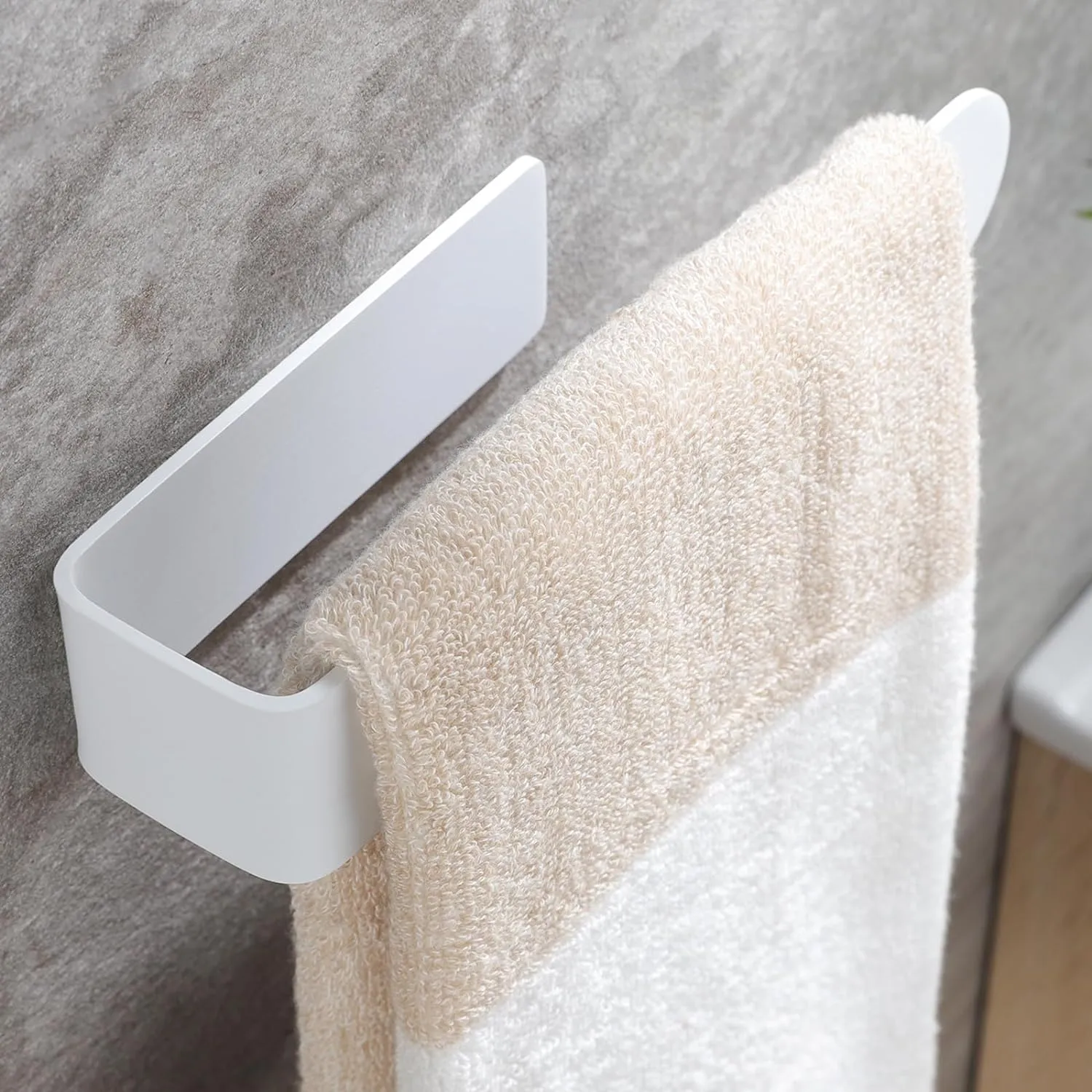 Hand Towel Holder - Self Adhesive Bathroom Towel Bar Stick on Wall,  304 Stainless Steel - 2 Pcs