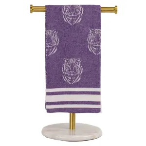 Hand Towel Jacquard Purple & White 20x28