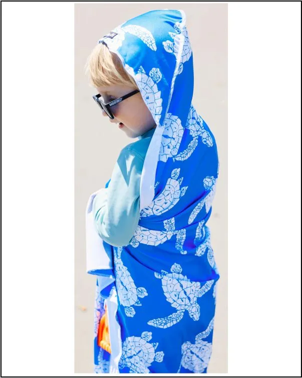 Hooded Child Sunscreen Towel - Ice Cream