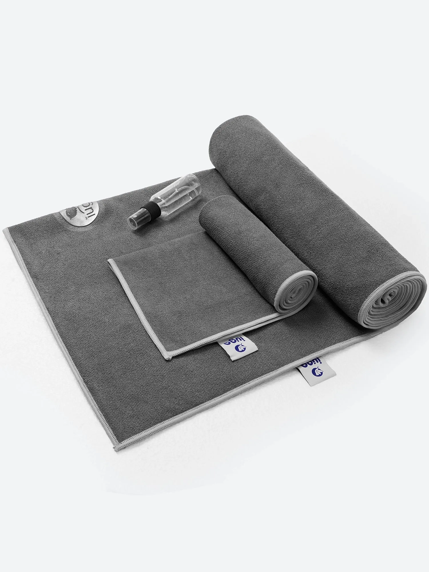 IUGA Microfiber Yoga Towel With Corner Pockets & Hand Towel 2 In 1 Set