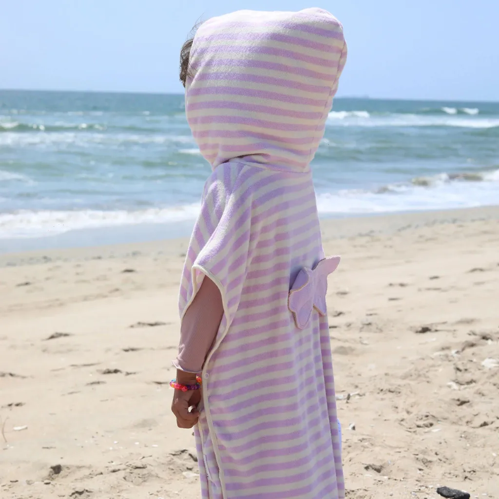 Kids character hooded towel | Princess swan soft lilac