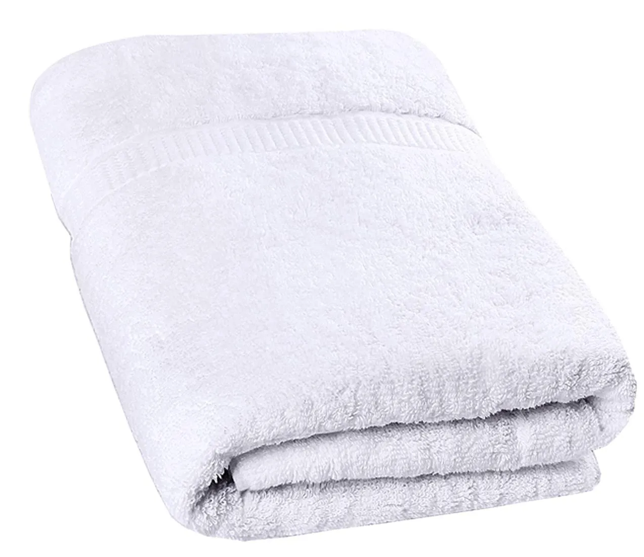 Kuber Industries 400 GSM Ultra-Soft Cotton Bath Towel | Super Absorbent & Odour-Free | Lightweight Bath Towel for Men and Women | Pack of 1 | Elegant White Color