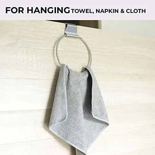 Kuber Industries Stainless Steel Towel Hanger for Bathroom|Easy DIY Installation|Bathroom Accessories for Modern Homes|Multipurpose Napkin Holder for Bathroom & Kitchen|ZT-3121|Silver