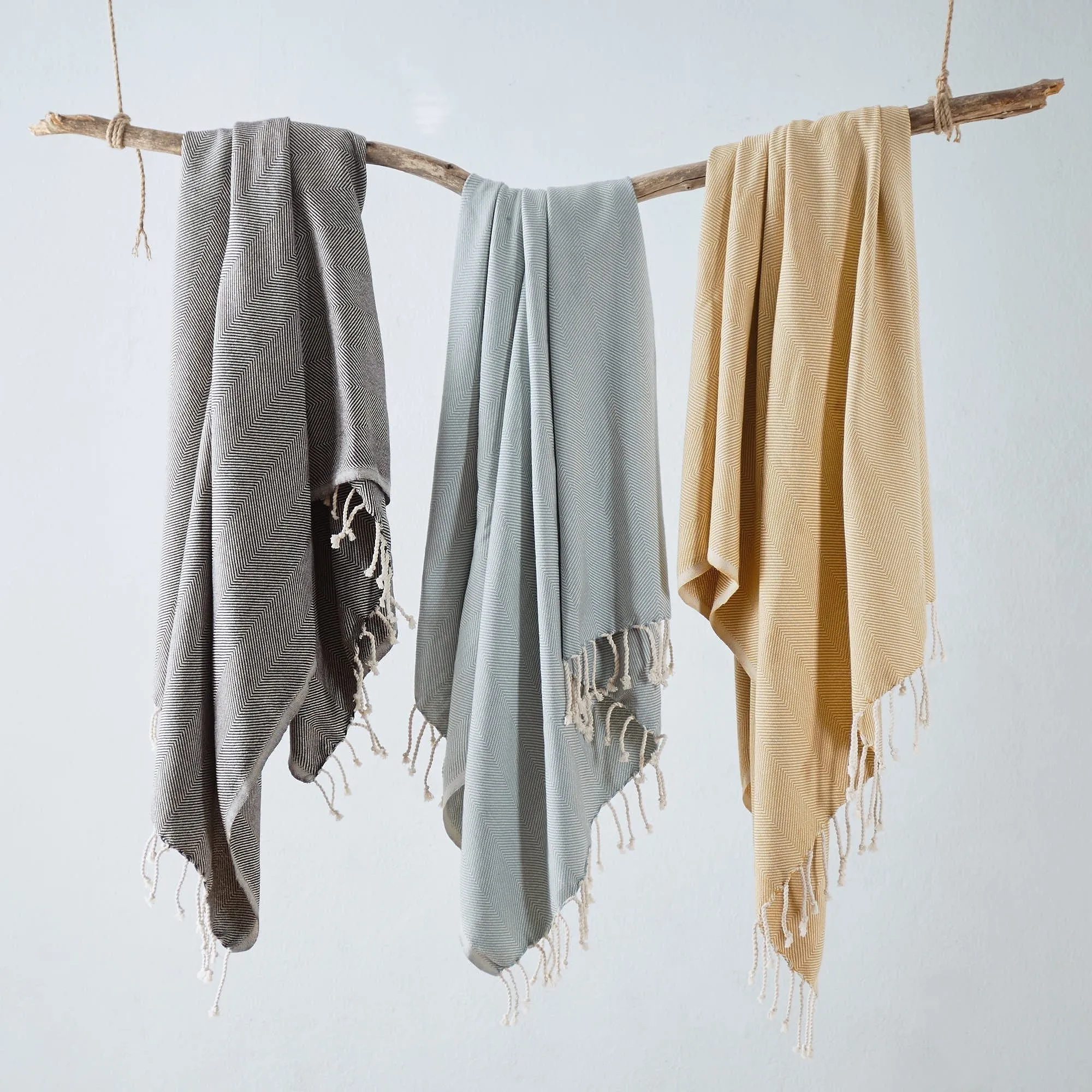 Laza Hammam Towel [Mustard/White]