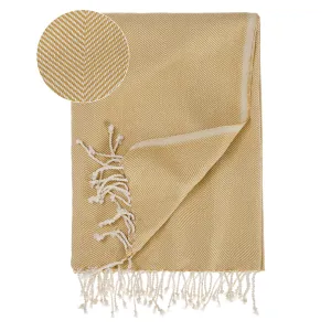 Laza Hammam Towel [Mustard/White]