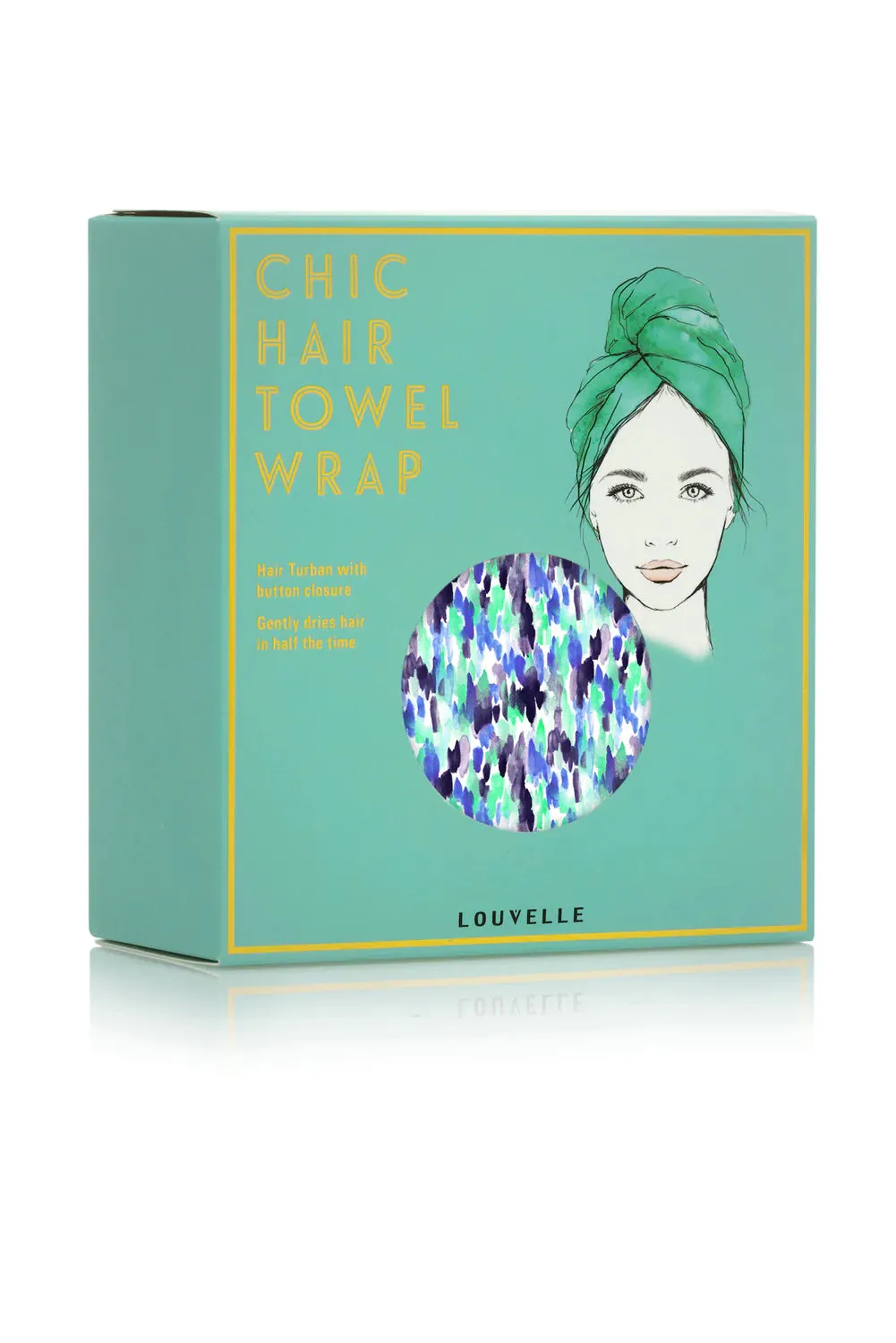 LOUVELLE - RIVA Hair Towel Wrap - Resort Blu