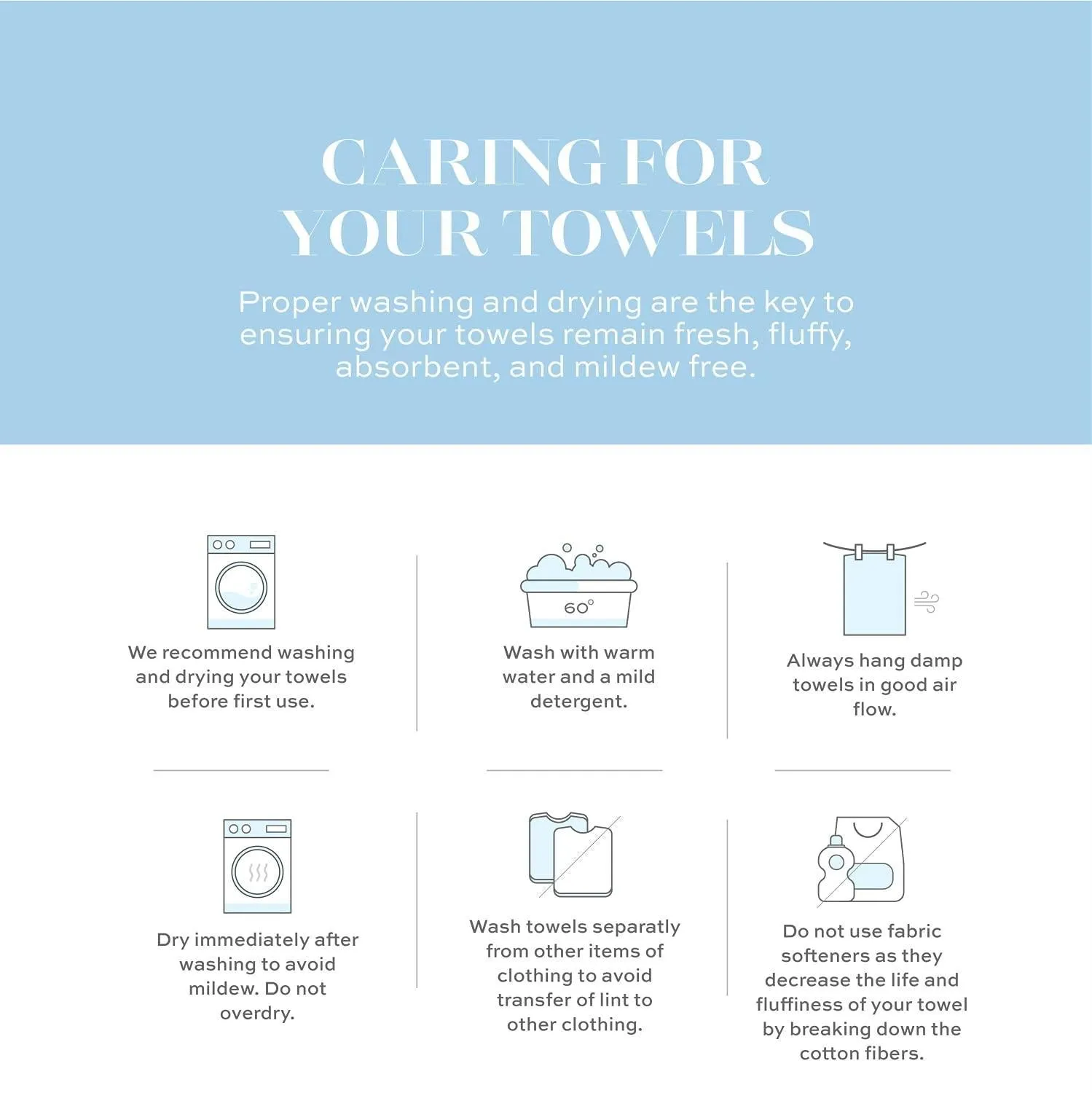 Luxury Hand Towels for Bathroom Hotel Kitchen 16x30 In Set Set of 6 Dark Gray