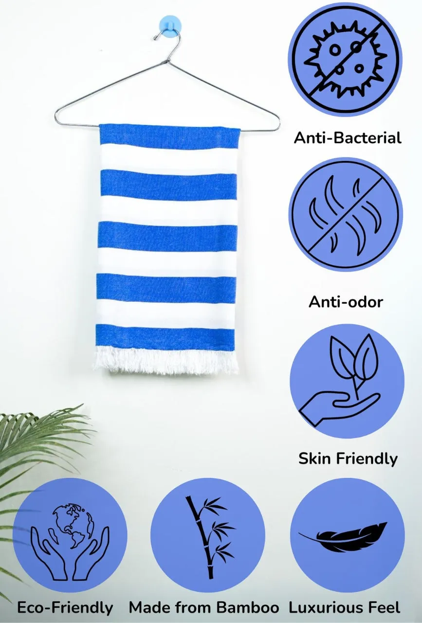 Madake Thin bamboo bath towel- Vacation Blue 160*75cm