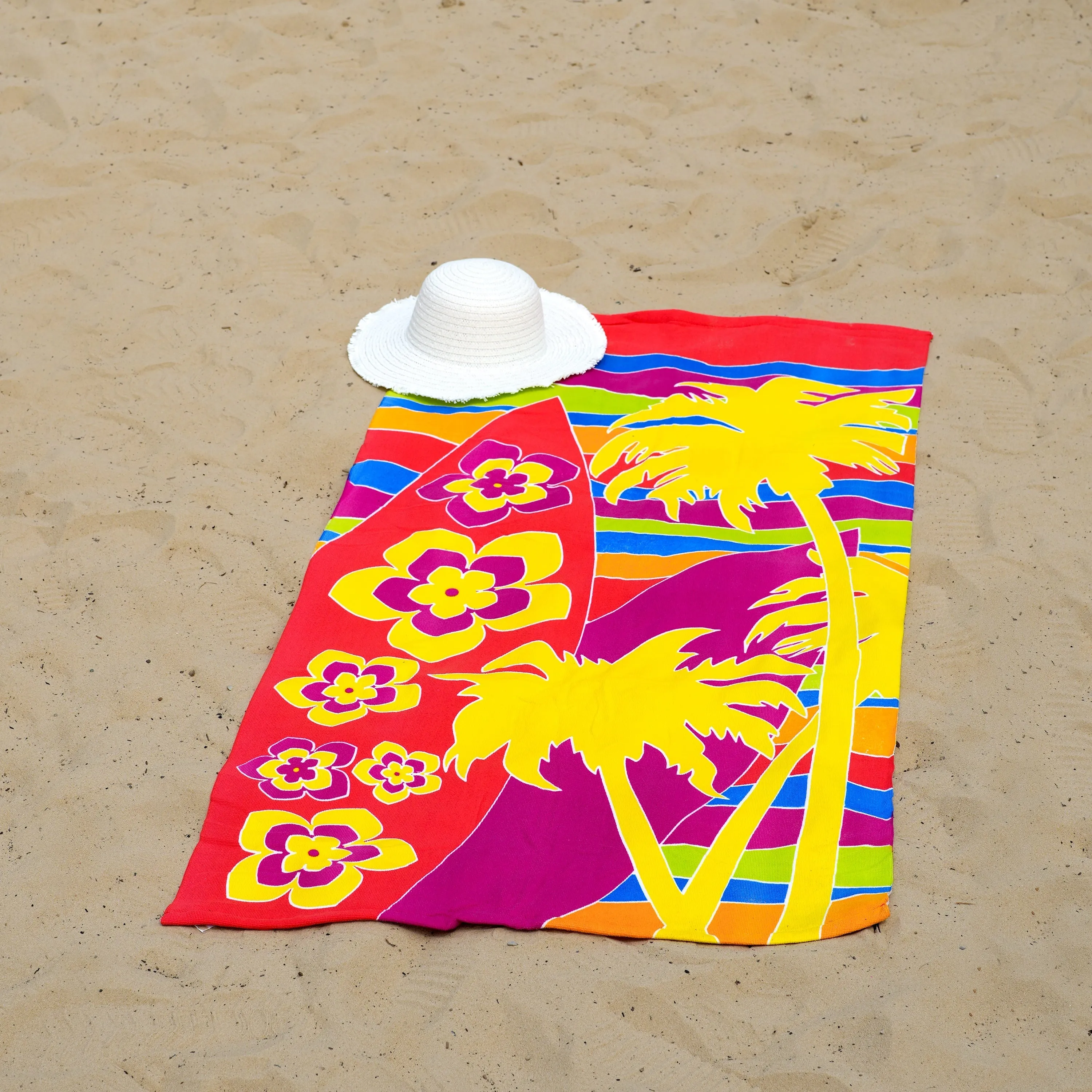 Microfiber Palm Trees Design Beach Towel