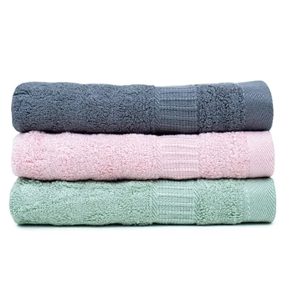 Mush 100% Bamboo Face Towel | Ultra Soft, Absorbent, & Quick Dry Towels for Facewash, Gym, Travel | Suitable for Sensitive/Acne Prone Skin | 13 x 13 Inches | 500 GSM (Green,Pink,Grey)