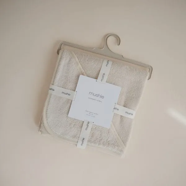 Organic Cotton Baby Hooded Towel (Fog)