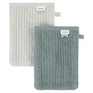 Organic Wash Cloth 2 Pack - 'Hush Petrol'