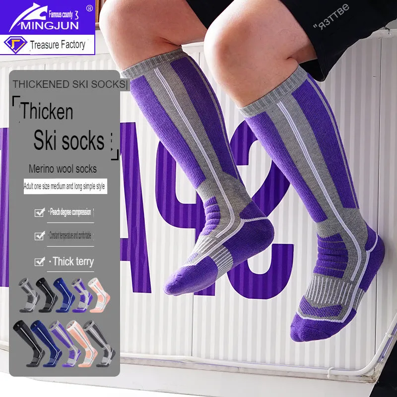 Outdoor Cross-Border Ski Socks Merino Wool Socks Towel Socks Thickened Terry Mountain Climbing Warm Socks