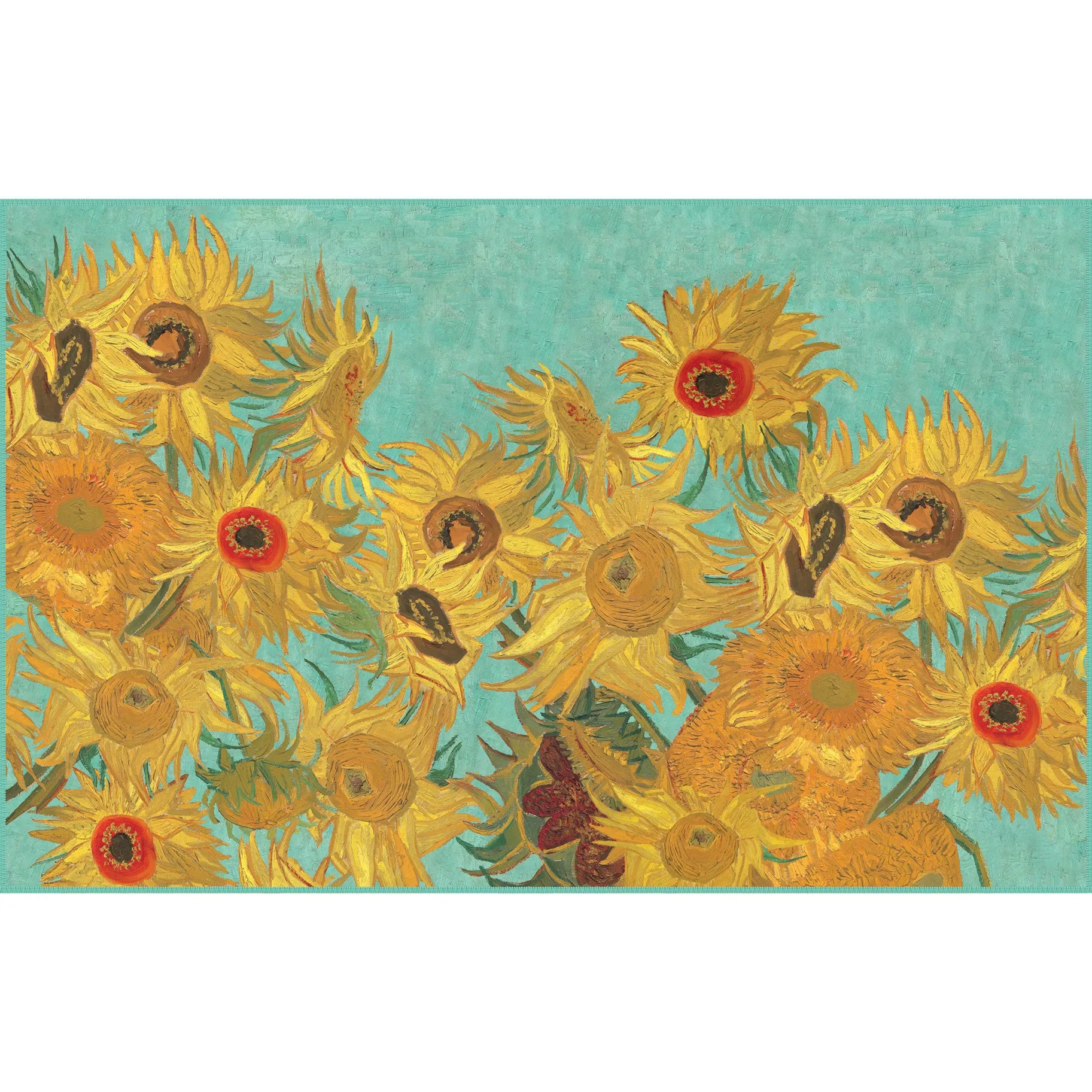 Oversized Beach Towel 40x63" - Microfiber, Quick-Dry, van Gogh Sunflowers