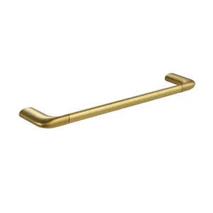 Parlos Brass Towel Bar, 17 Inch Bathroom Towel Bar, Wall Mounted Towel Bar for Bathroom, Shower Door, Brushed Gold, Demeter, 2101408