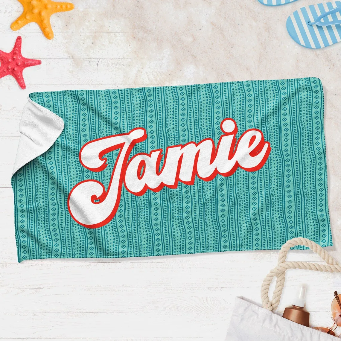 Personalized Beach Towel, Beach Towel Personalized, Beach Towel, Any Pattern Beach Towel for Her Him