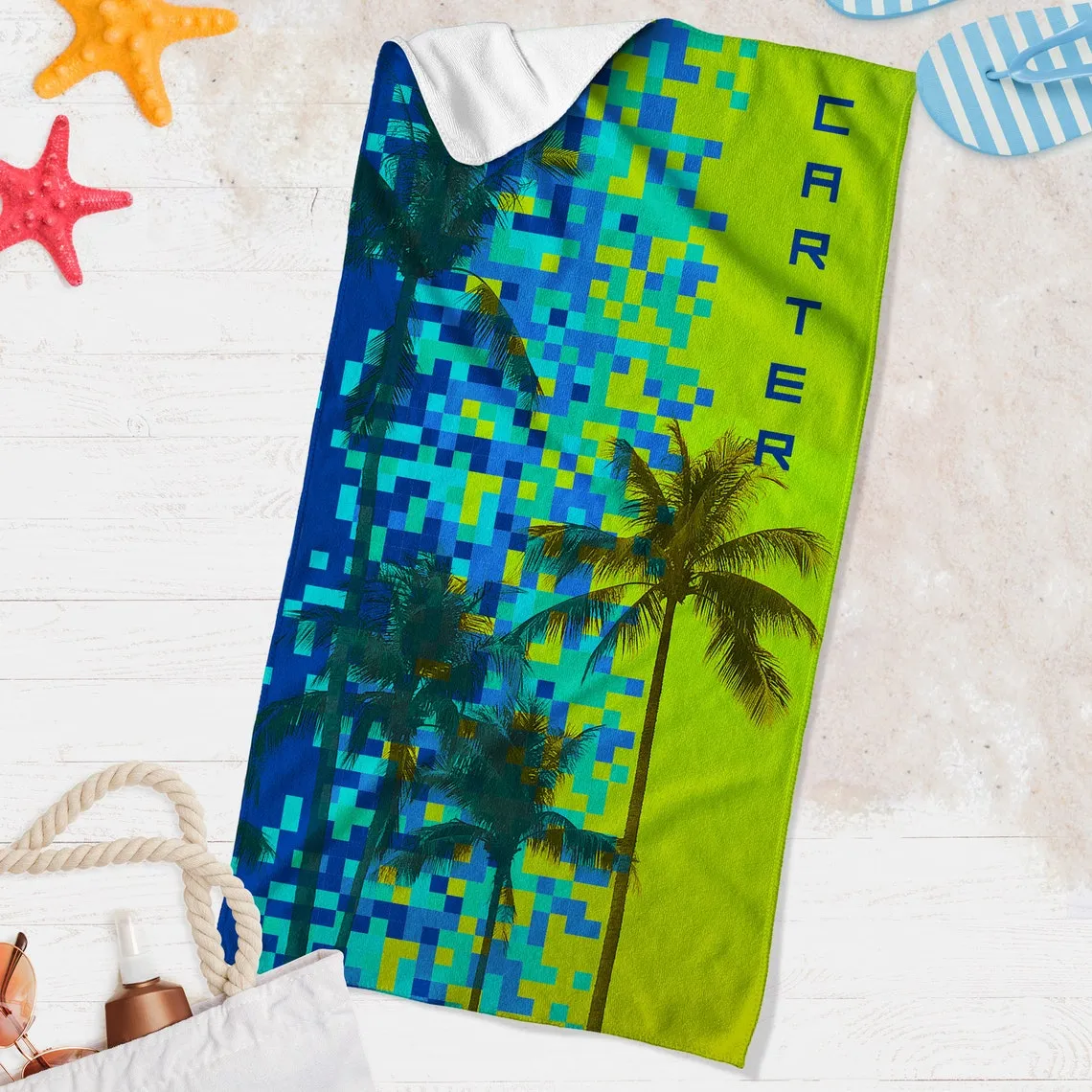 Personalized Beach Towel, Beach Towel Personalized, Beach Towel, Any Pattern Beach Towel for Her Him