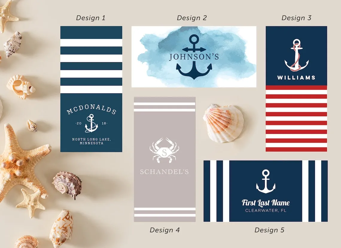 Personalized Beach Towel, Custom Beach Towel, Beach Towel Personalized, Personalized Beach Towel, Nautical Custom Beach Towel, Boat Towel