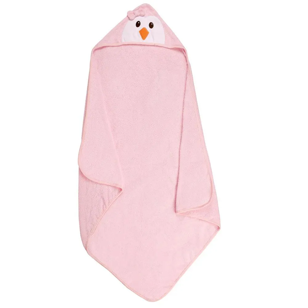 Pink Chik  Cotton Hooded Baby Bath  with Baby Loofah