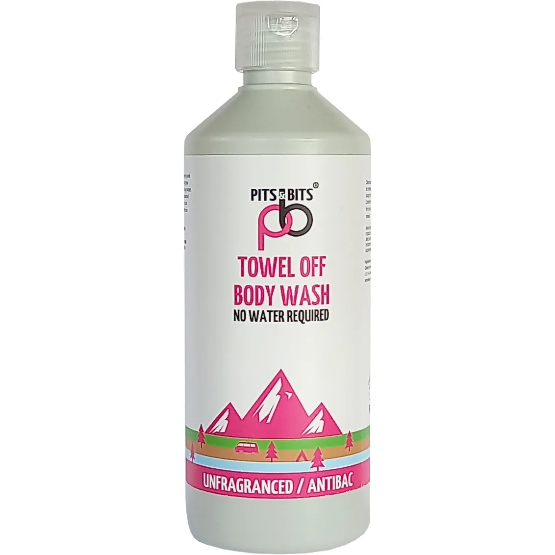 Pits & Bits Towel Off Body Wash -  Antibacterial and Fragrance-Free 500ml