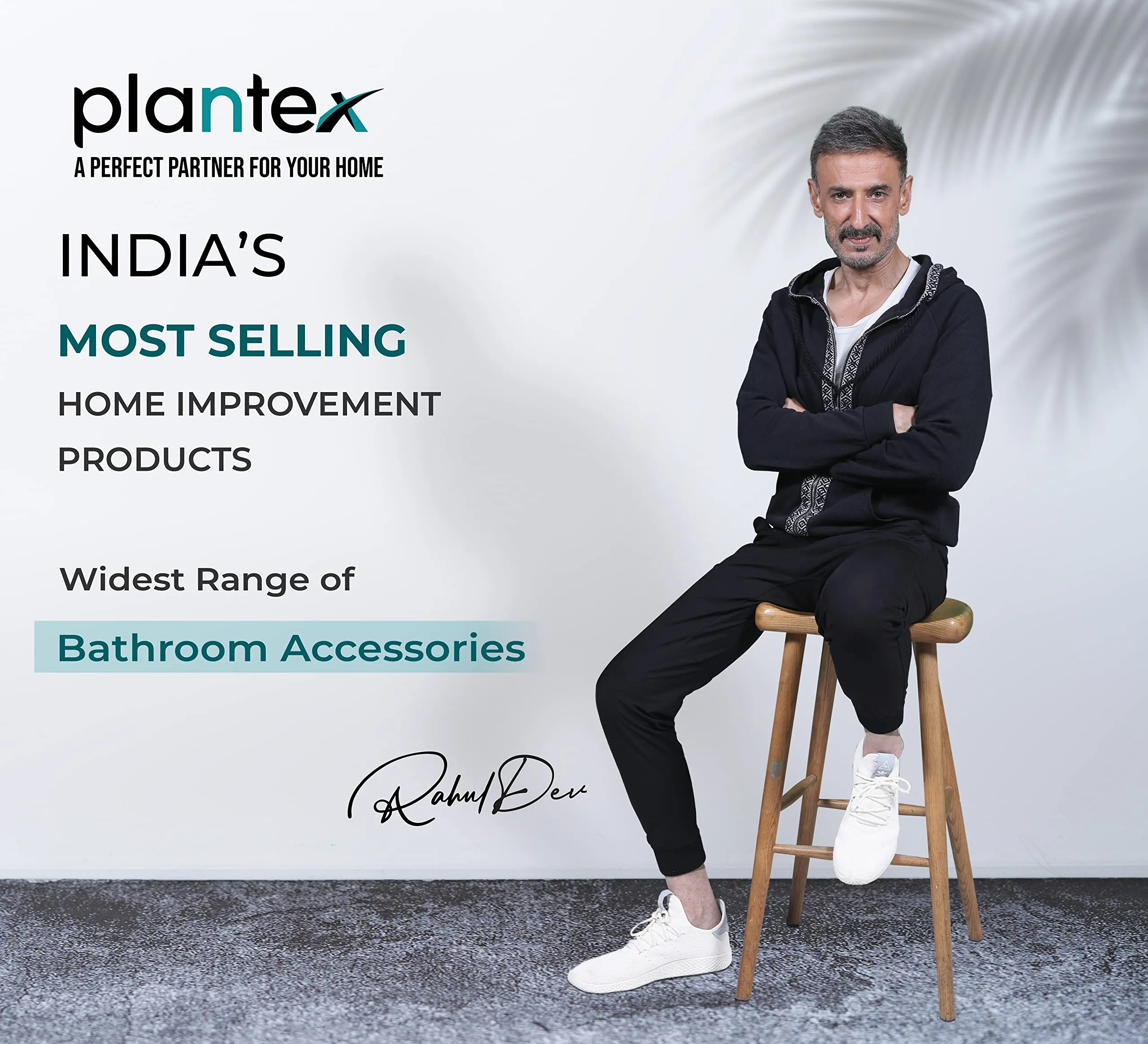 Plantex Bathroom Accessories- Stainless Steel 6pcs Bathroom Organizer Set- Folding Towel Rack/Towel Rod/Napkin Ring/Soap Holder/Tumbler Holder/Robe Hook(Chrome)