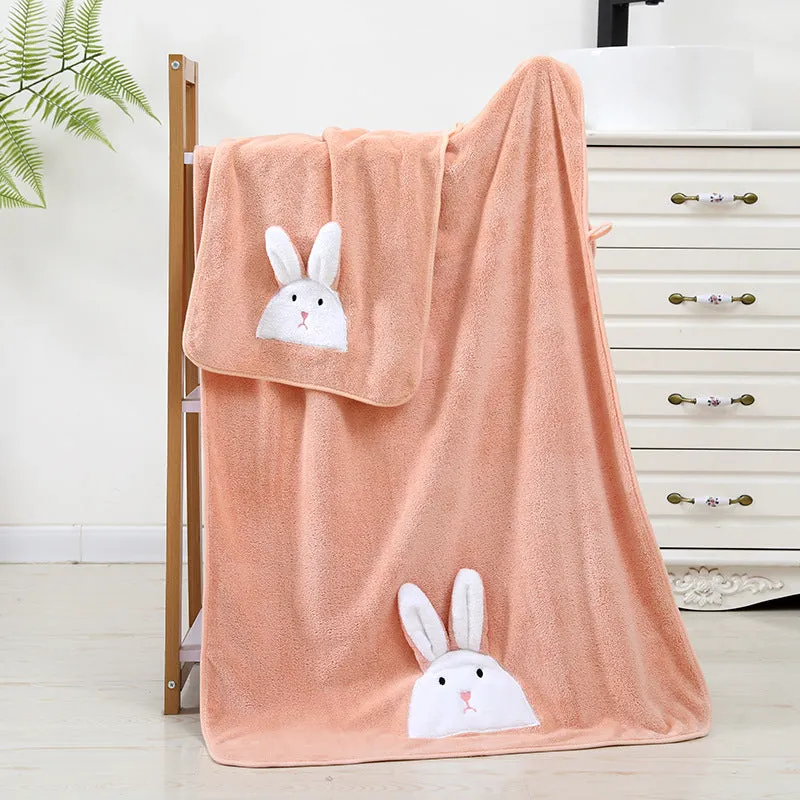 Plush Over Sized Coral Fleece Towel Set, HG0051