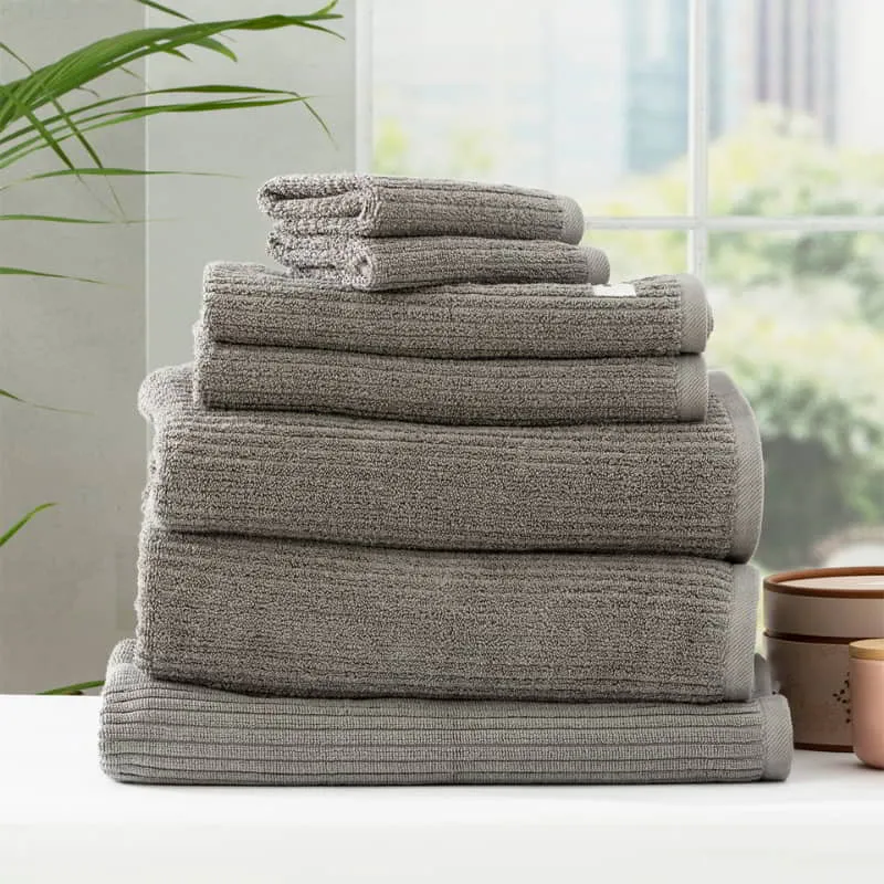 Renee Taylor Cobblestone 7 Piece Granite Towel Pack