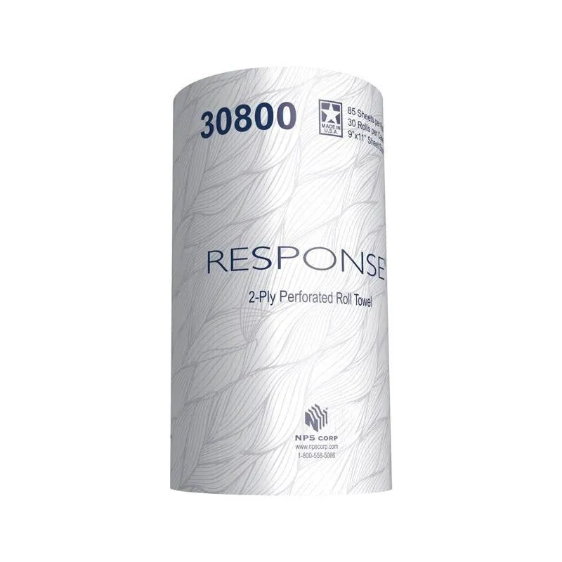 Response® #30800 White Kitchen Paper Toweling (11" x 9" Sheets) - Case of 30