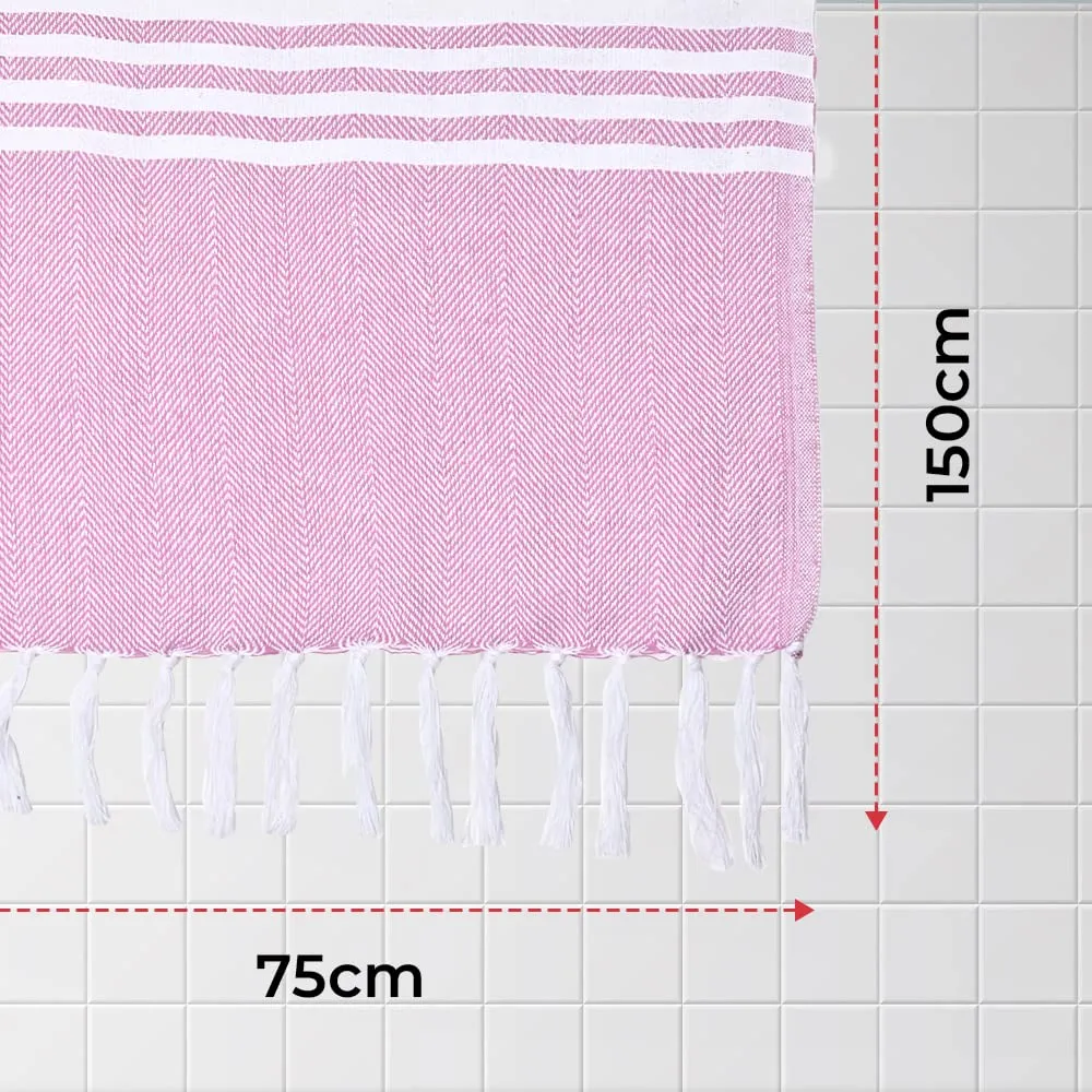 The Better Home Cotton Towel (150cmx75cm, 200gsm) | Soft Bath Towel for Men Women | Anti-Odour High Absorbency Quick Dry Towel | Hair Drying Towel for Women | Turkey Towels for Bath Large Size (Pink)