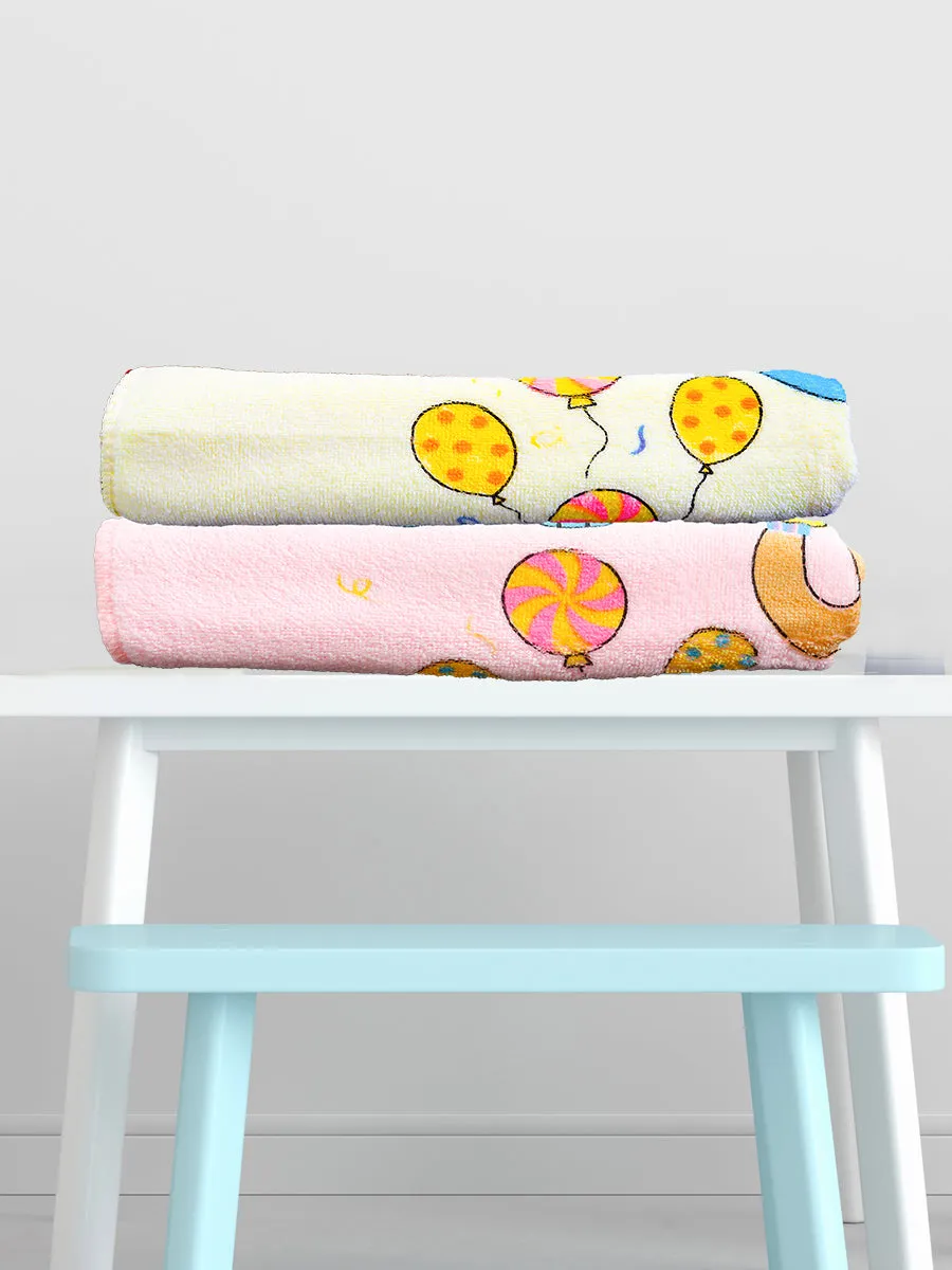 THE LITTLE LOOKERS Towel for Newborn/ Baby/ Kids| Super Soft Baby Bath Towel Set for Infants/ Bathing Accessories (Pack of 2)