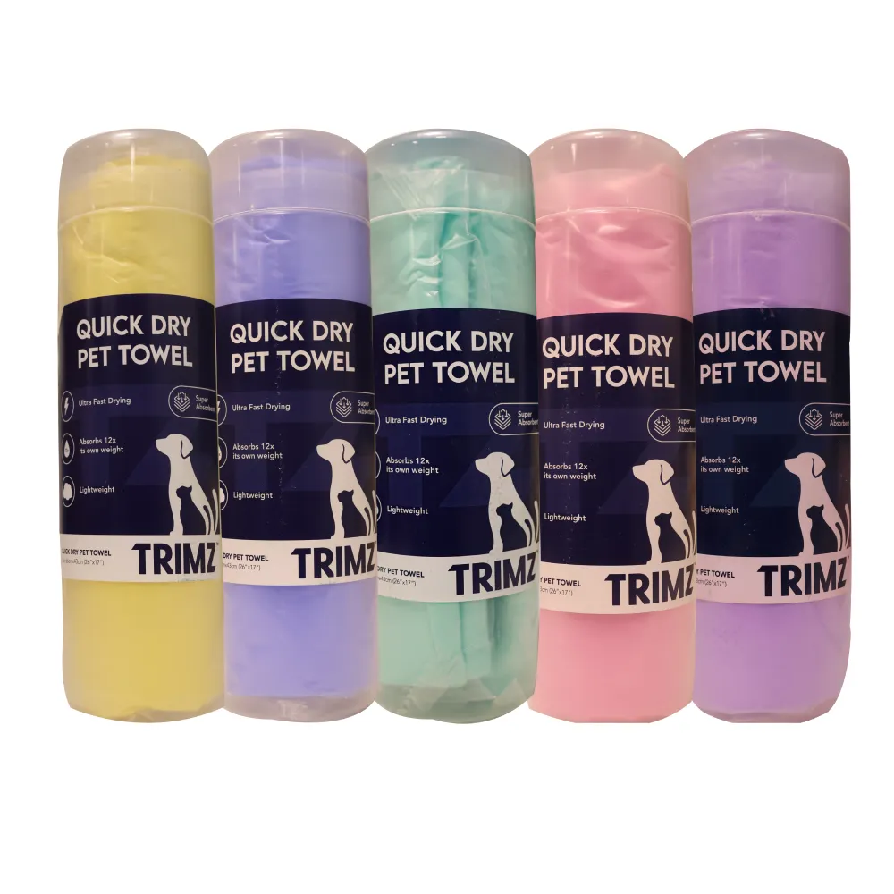 Trimz Quick Dry Absorption Towel for Dogs and Cats (Green)