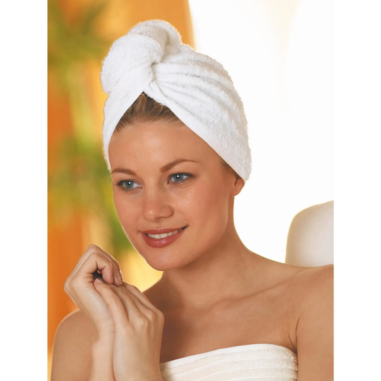 Turbie Towel White Microfibre Non-Slip Hair Drying Wrap