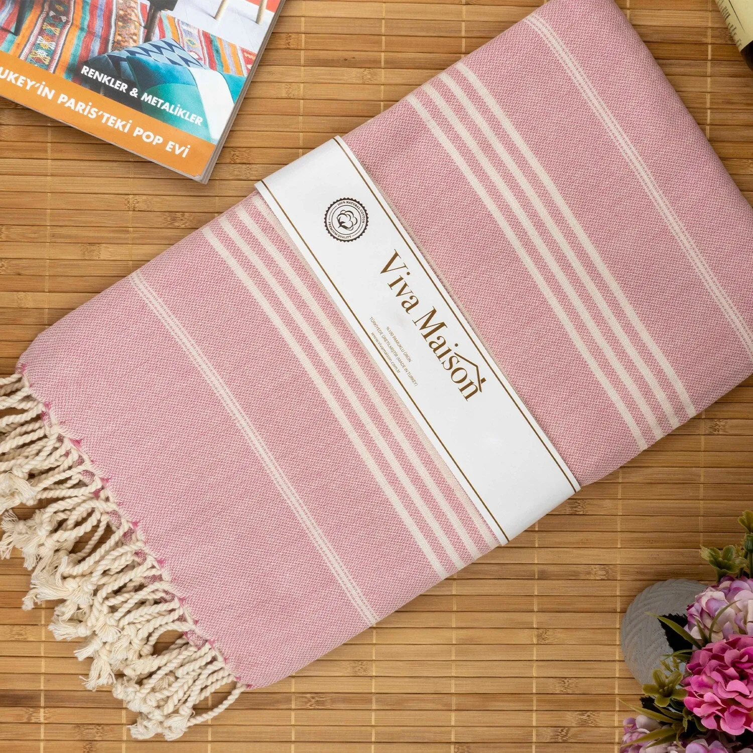 Turkish Cotton Striped Sports Bath Towel with Tassels Travel Gym Camping Bath Sauna Beach Gym Pool Blanket Absorbent Easy Care