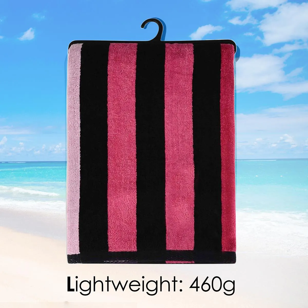 Velour Striped Beach Towel Sunset