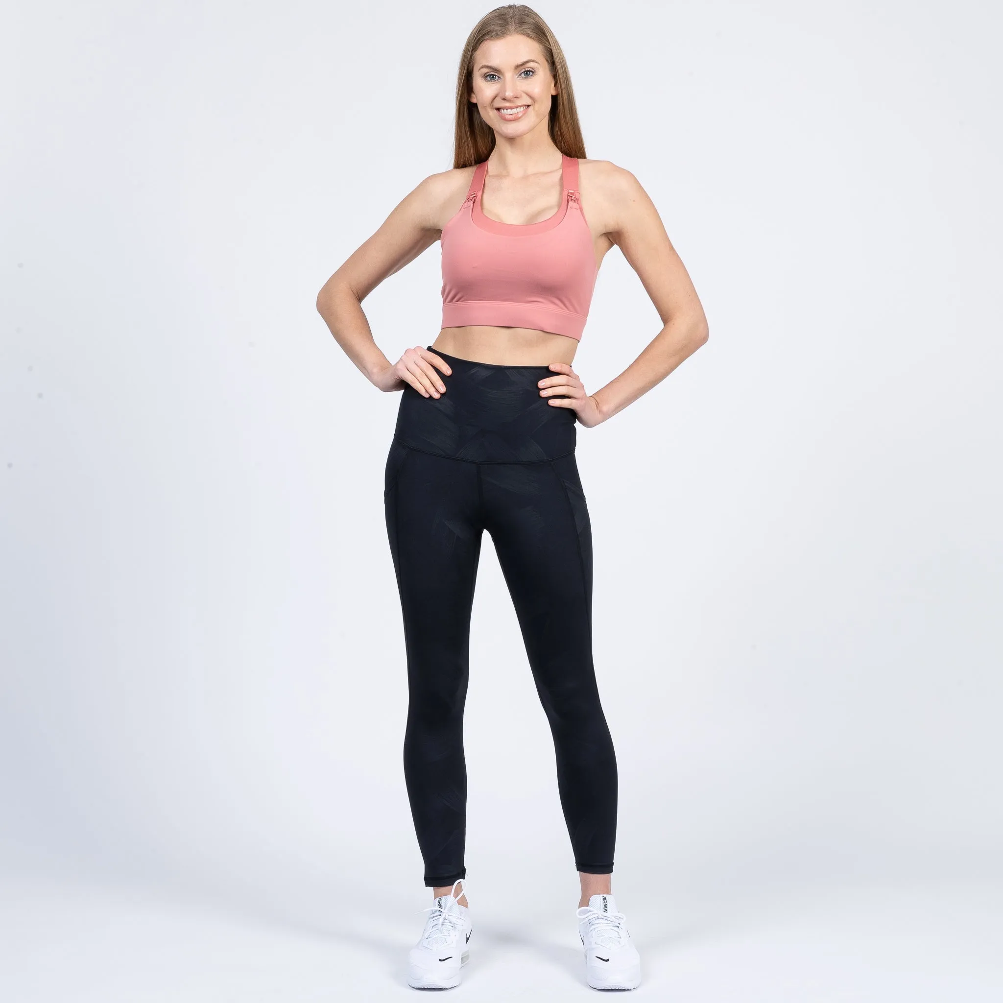 Venice High Impact Full Coverage Nursing Sports Bra (Peach Blossom)