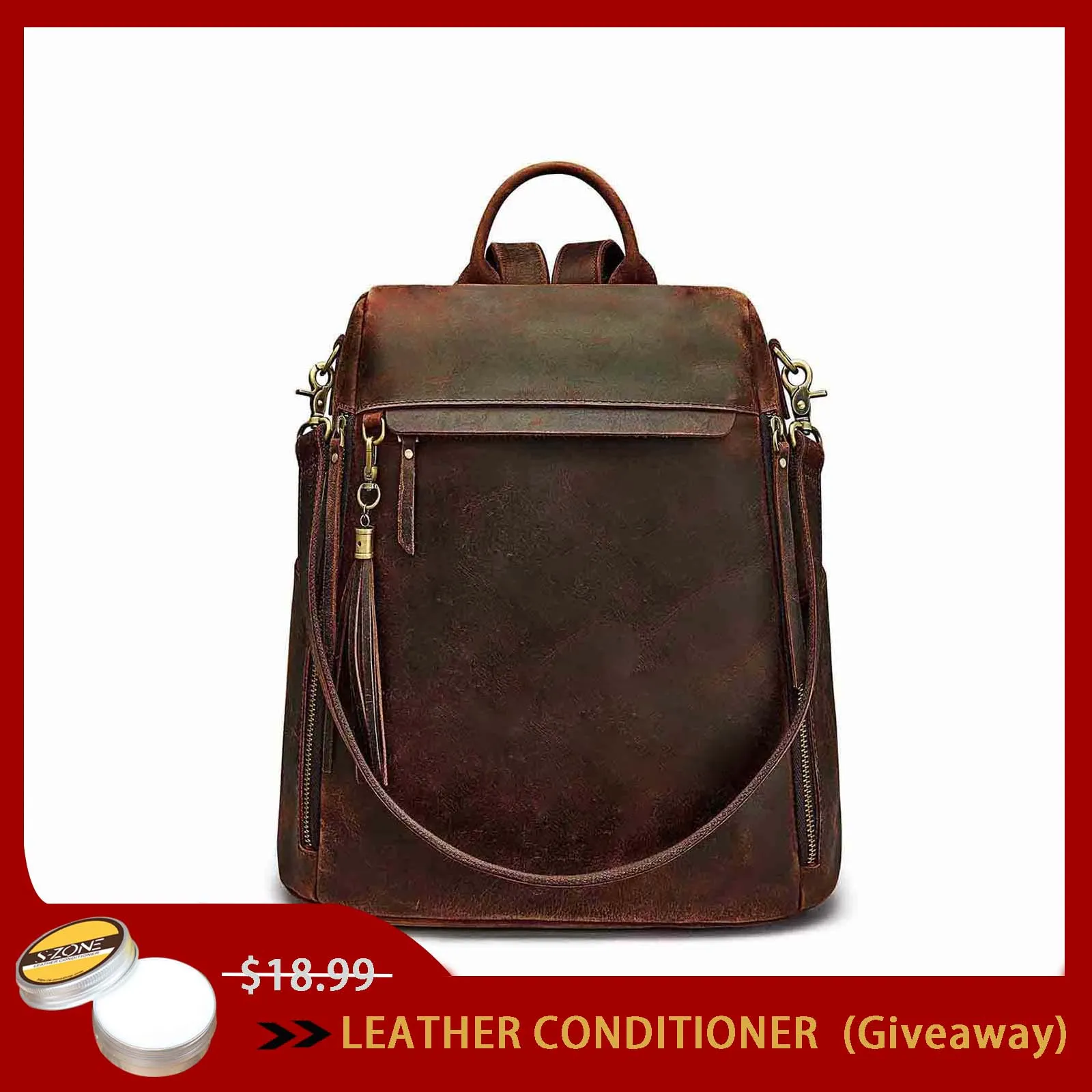 Vintage Leather Backpack