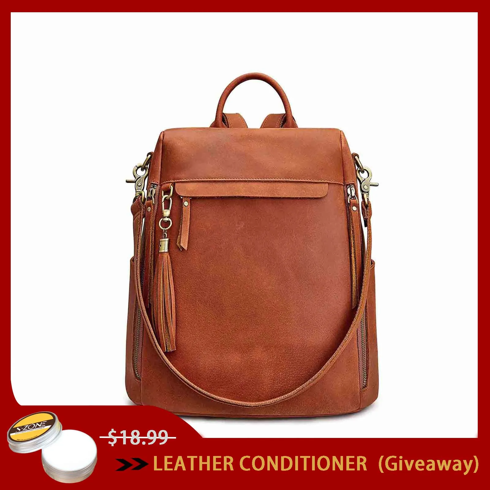 Vintage Leather Backpack