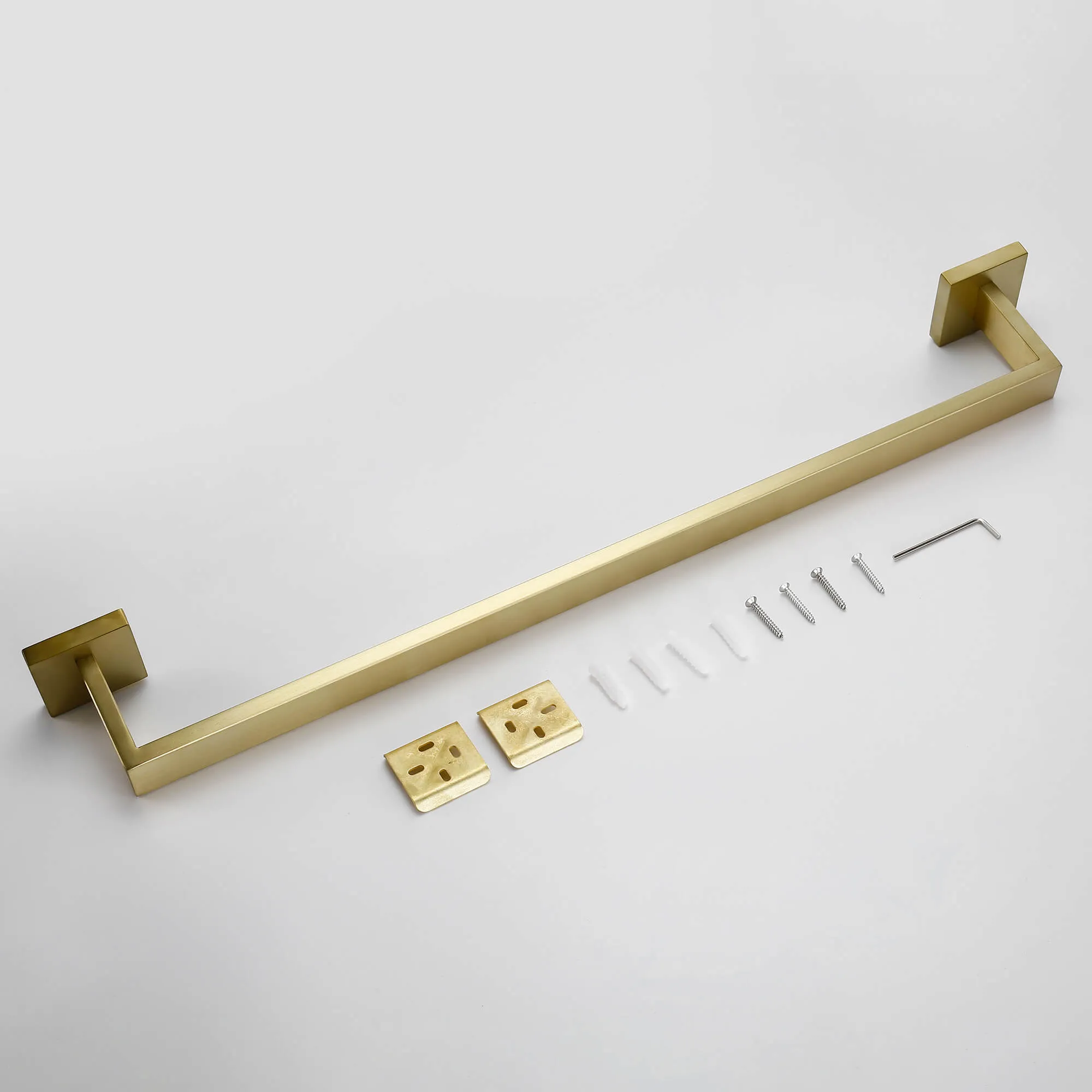 Wall Mounted Brushed Gold Bathroom Hardware 4-Piece Set RB0863