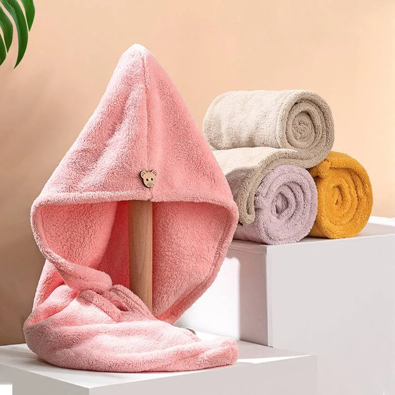 Women Microfibre Hair Towel - Fast Drying Microfibre Towel Cap Wrap