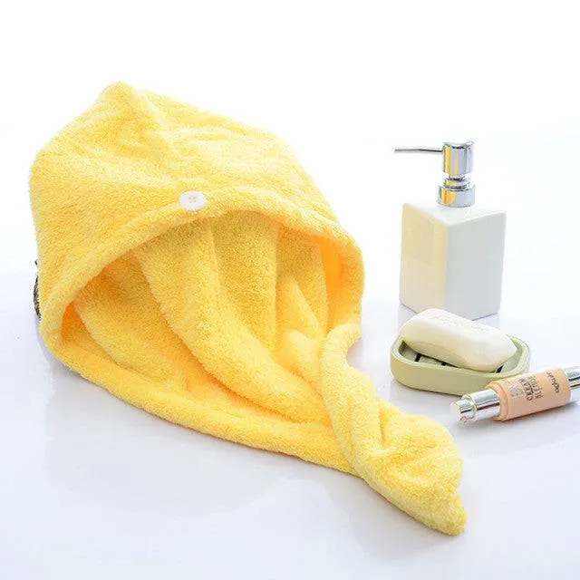 Women Microfibre Hair Towel - Fast Drying Microfibre Towel Cap Wrap