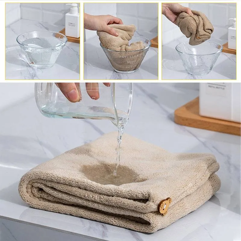 Women Microfibre Hair Towel - Fast Drying Microfibre Towel Cap Wrap